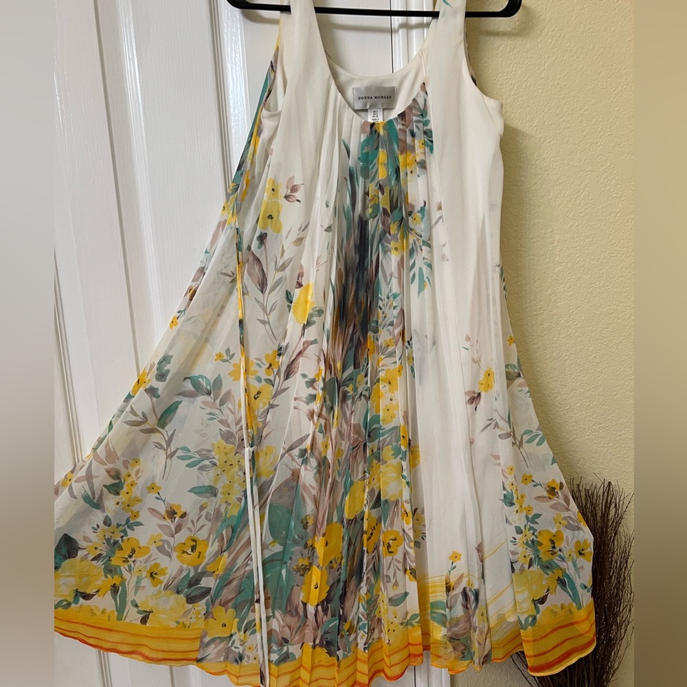 Floral dress thin top with slip underneath.